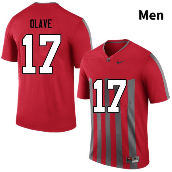 Ohio State Buckeyes Chris Olave Men's #17 Retro Authentic Stitched College Football Jersey